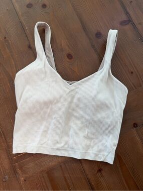 lululemon athletica Align Ribbed Crop Tank Top Cream
